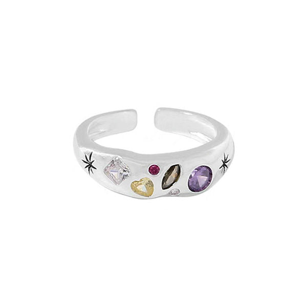 VILZSTUDIOS Adjustable rin with rhinestones for stylish accessories