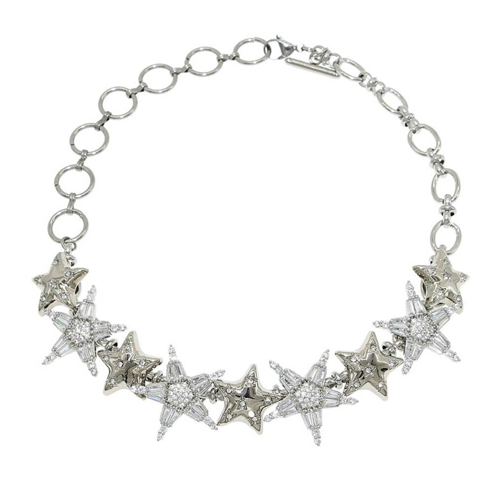 VILZSTUDIOS Stylish Y2K choker necklace with star designs