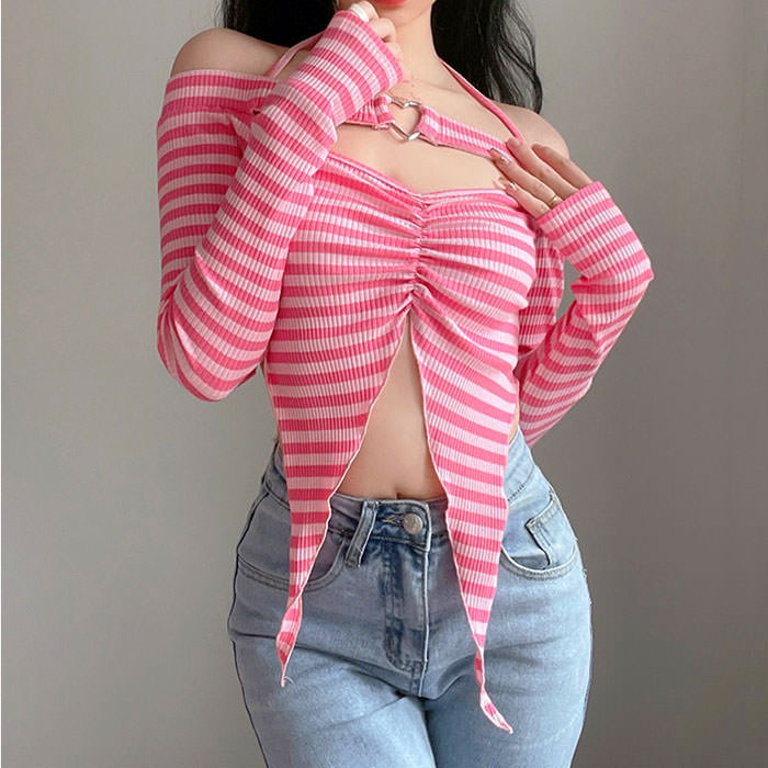 VILZSTUDIOS Striped casual top from VILZSTUDIOS