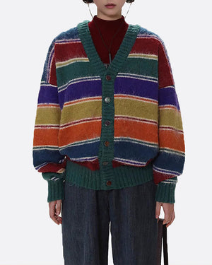 VILZSTUDIOS Y2K striped cozy cardigan from VILZSTUDIOS