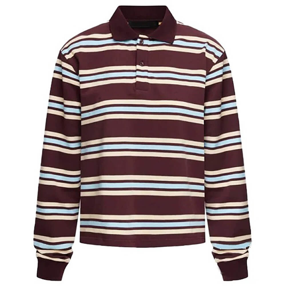 VILZSTUDIOS Y2K striped rugby polo shirt for casual style