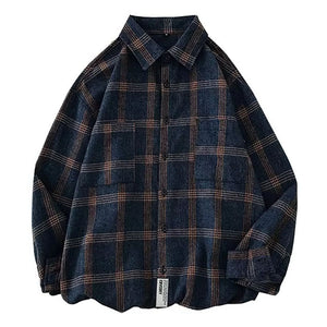 VILZSTUDIOS Oversized checked shirt for versatile streetwear
