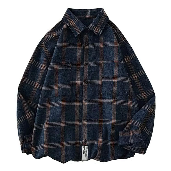 VILZSTUDIOS Oversized checked shirt for versatile streetwear