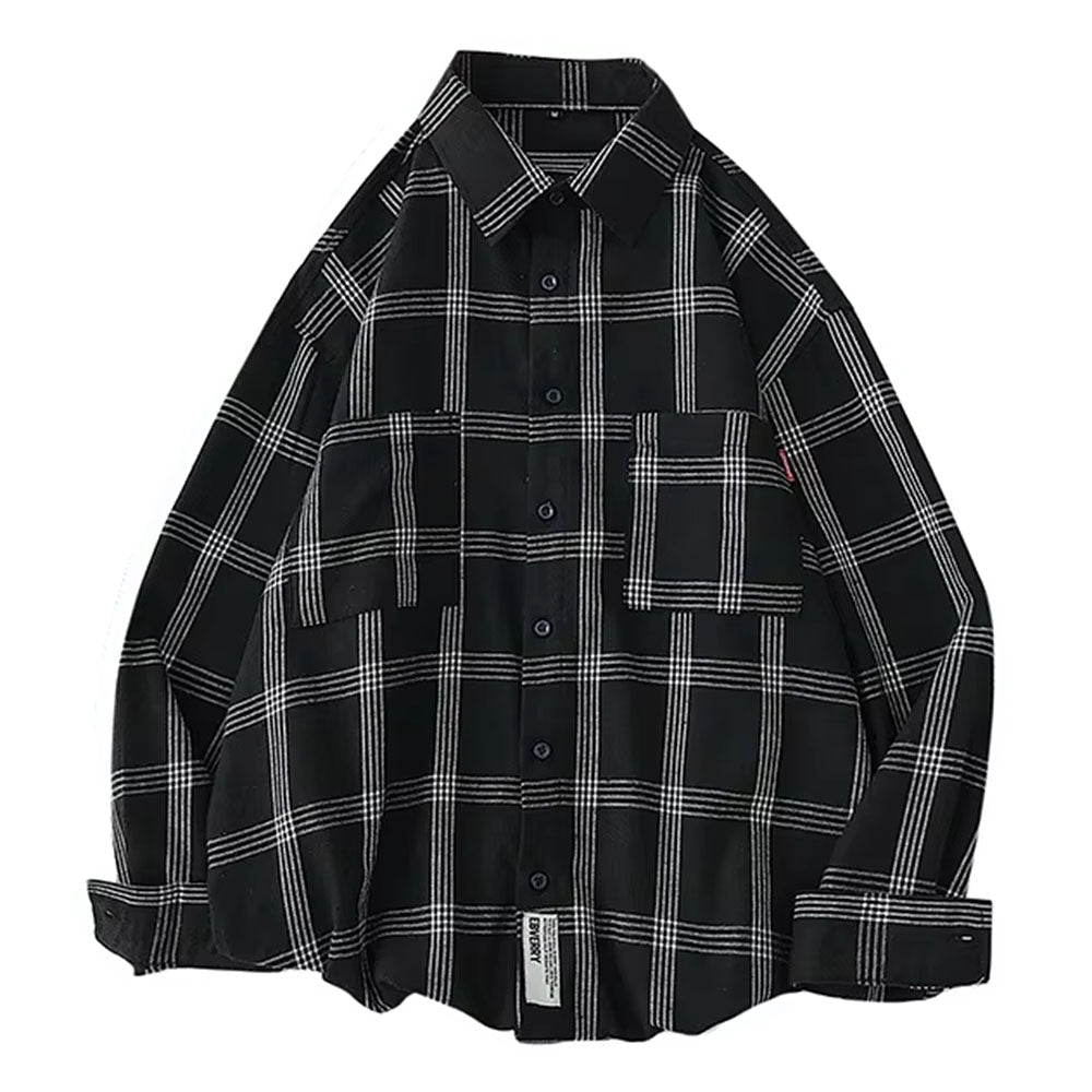 VILZSTUDIOS Oversized checked shirt for versatile streetwear