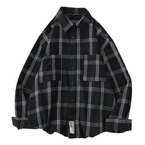 VILZSTUDIOS Oversized checked shirt for versatile streetwear
