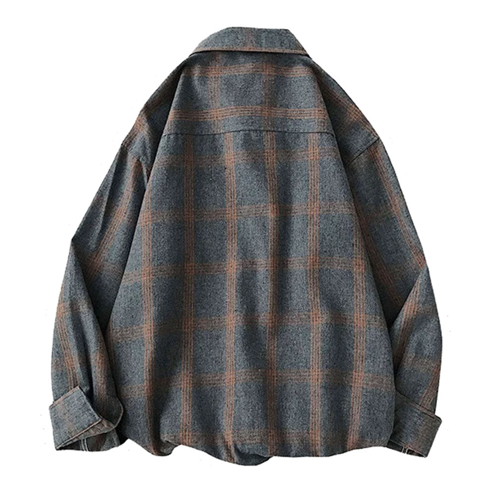 VILZSTUDIOS Oversized checked shirt for versatile streetwear