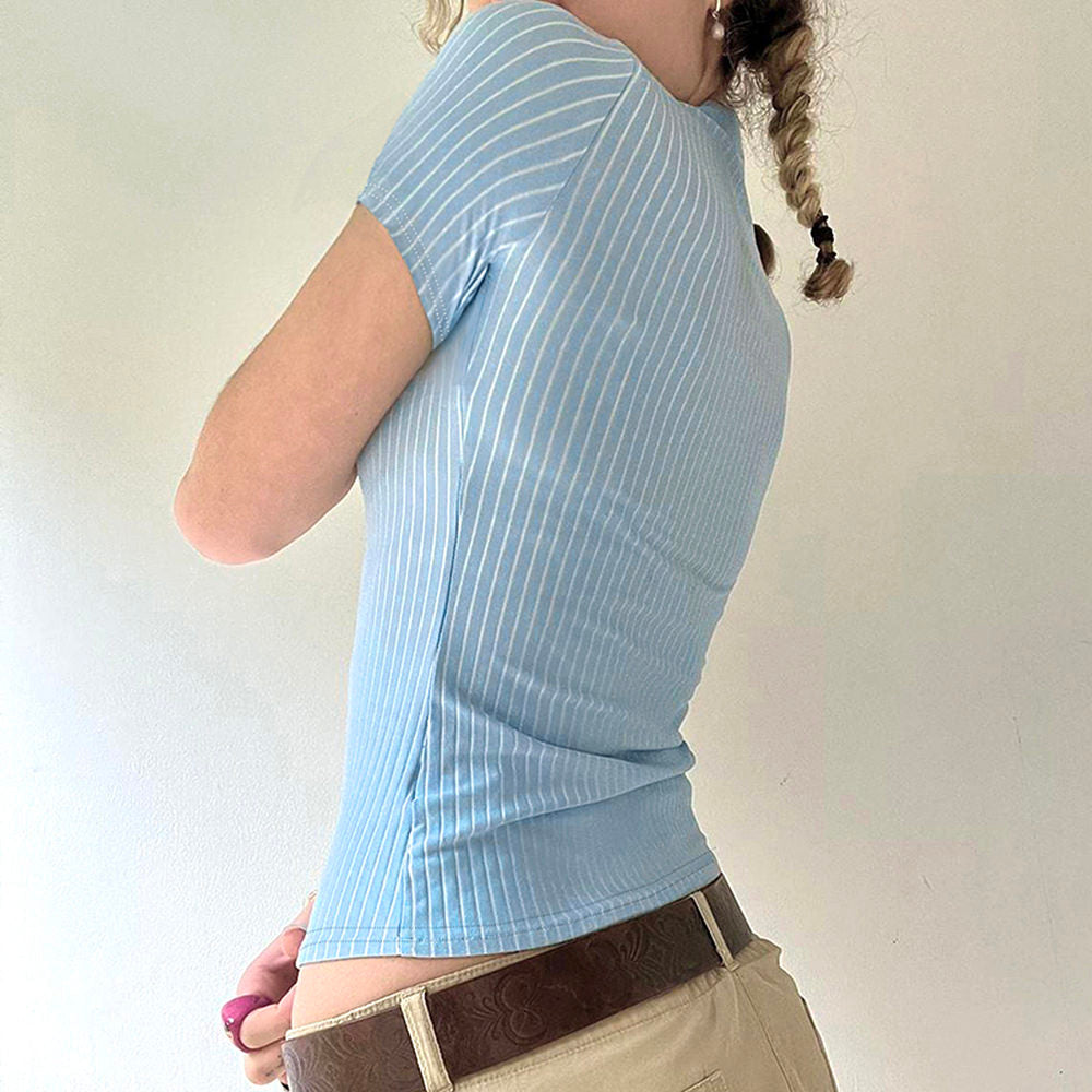 VILZSTUDIOS Y2K vertical stripe tailored shirt