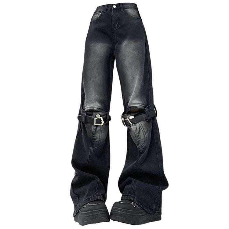 VILZSTUDIOS Y2K Wide-Leg Buckle Detail Jeans product image