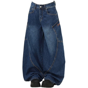 VILZSTUDIOS Y2K Wide Leg Textured Jeans product image