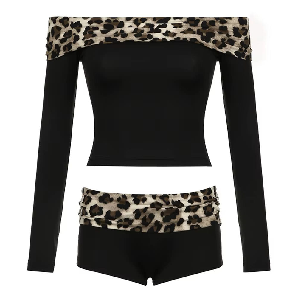 VILZSTUDIOS Stylish bardot top and shorts set for trendy fashion