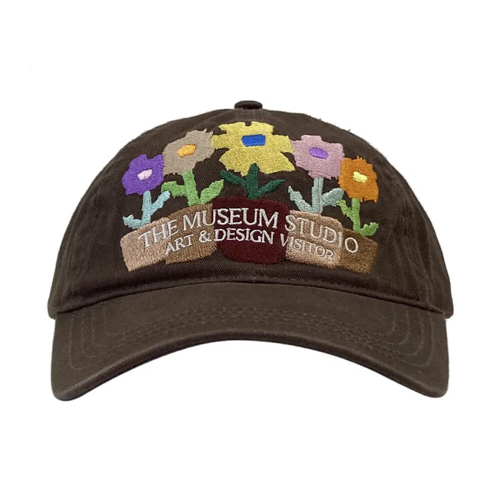 VILZSTUDIOS Floral embroidered cap with adjustable strap