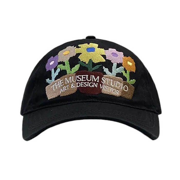 VILZSTUDIOS Floral embroidered cap with adjustable strap