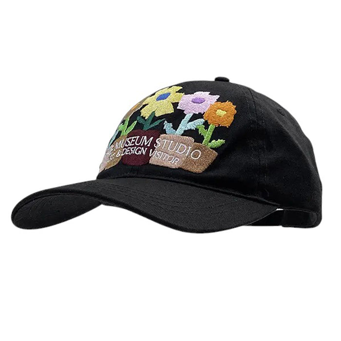 VILZSTUDIOS Floral embroidered cap with adjustable strap