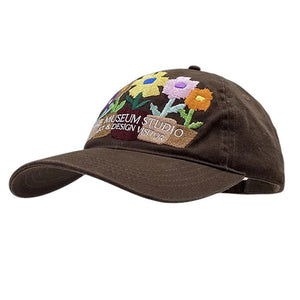 VILZSTUDIOS Floral embroidered cap with adjustable strap
