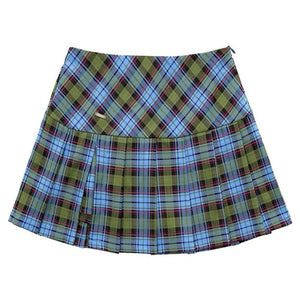VILZSTUDIOS Youthful plaid pleated mini skirt for trendy style