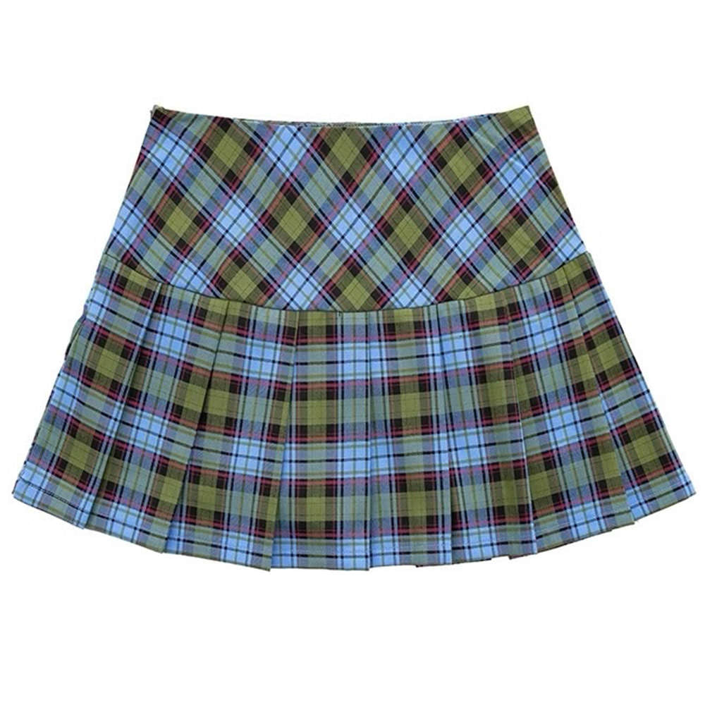 VILZSTUDIOS Youthful plaid pleated mini skirt for trendy style