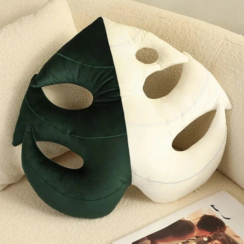VILZSTUDIOS Green Leaf Plush Cushions